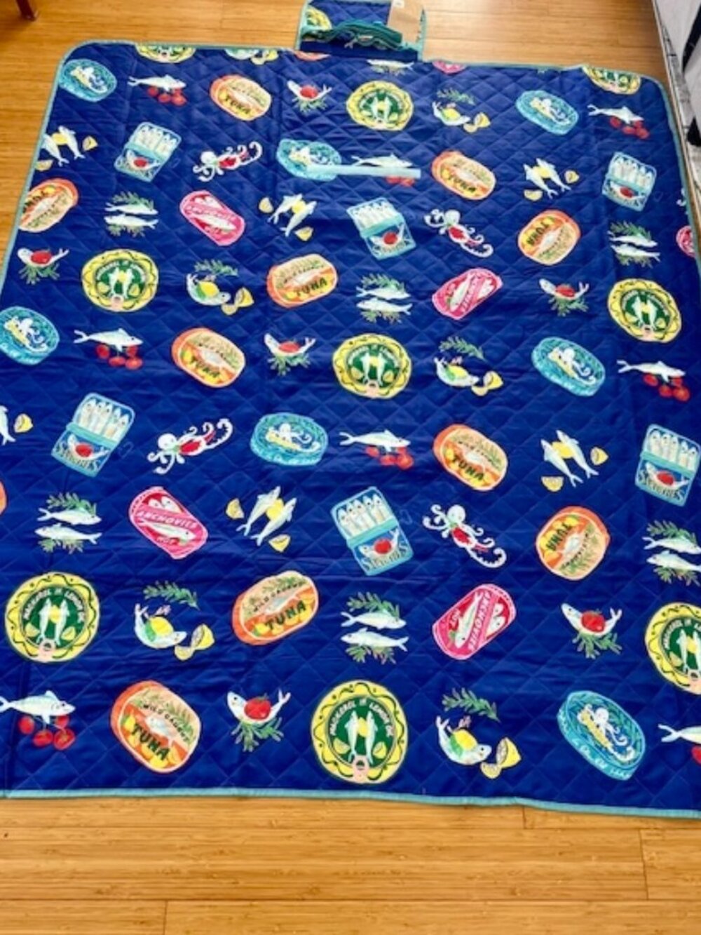 Tinned-Fish Themed Roll Up Picnic Blanket - Picture 6 of 13
